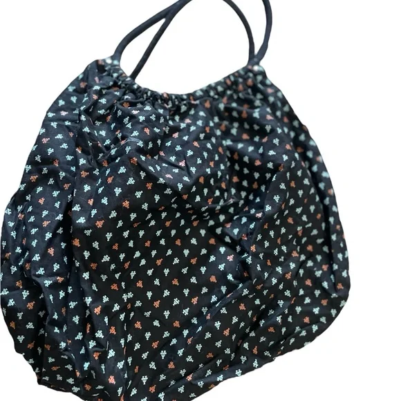 University of Texas UT Women's Black and Orange Cloth Hobo Tote Bag - Picture 3 of 7